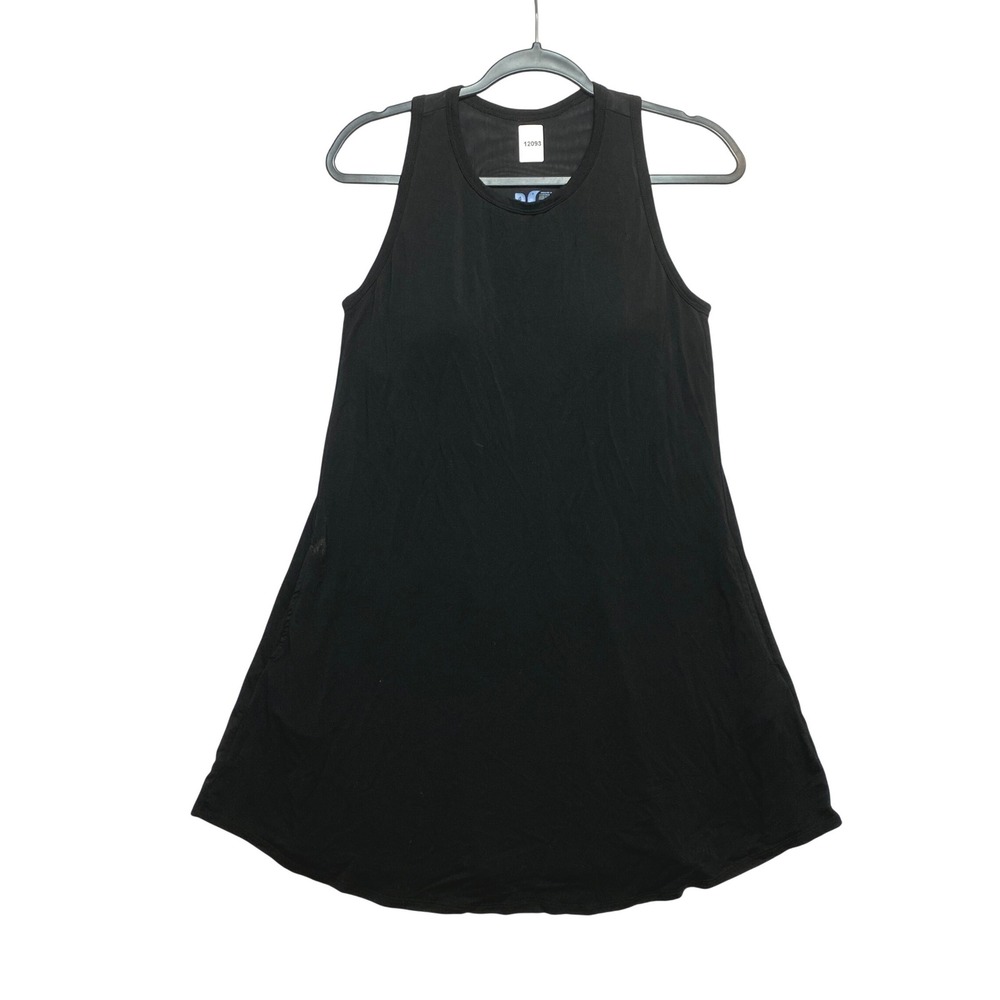 SheBird Dress Womens 4 Black A-Line Sleeveless Built-in Bra Modal Blend